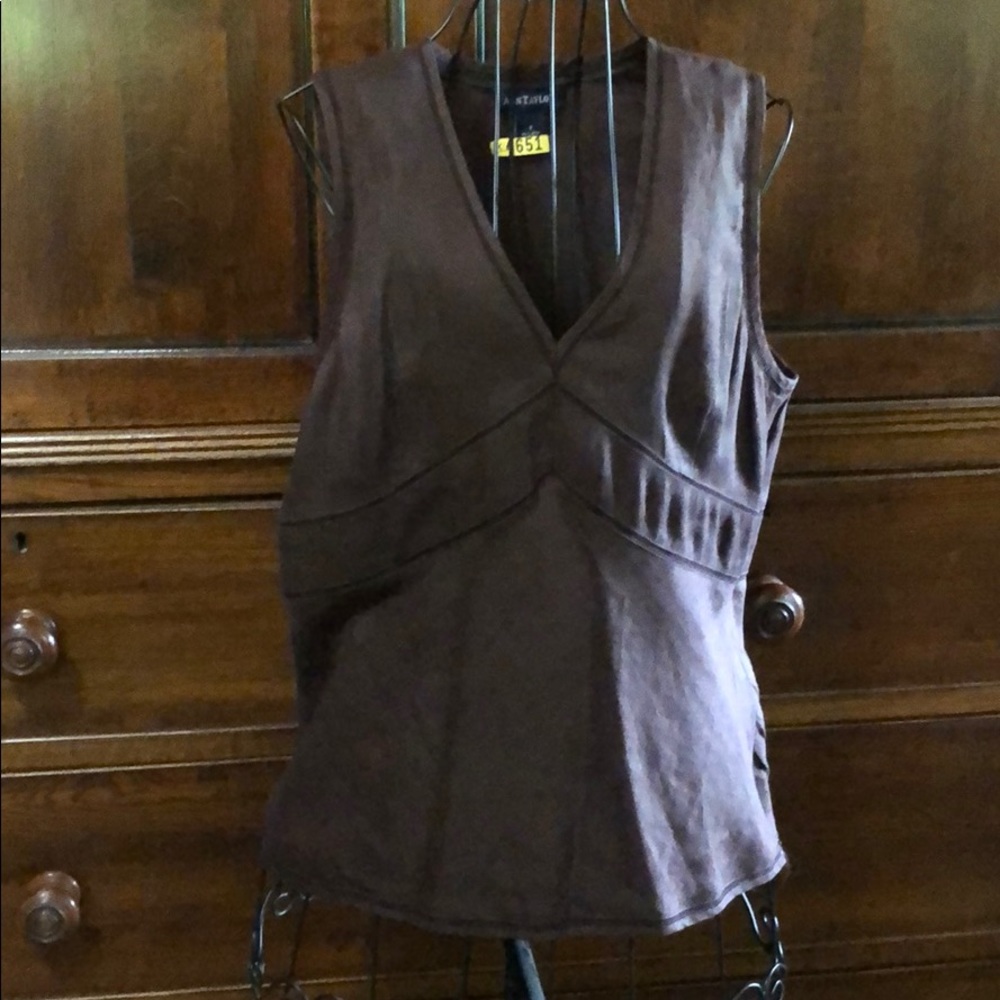 Anne Taylor chocolate brown sleeveless top.